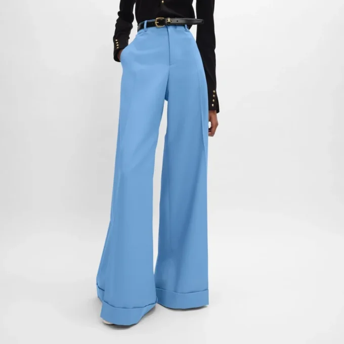 Long Docks Trousers in Diagonal Wool Long Docks Trousers in Diagonal Wool