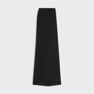 Long Docks Trousers in Wool Gabardine