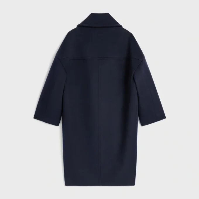 Long Peacoat in Wool Felt