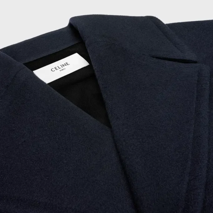 Long Peacoat in Wool Felt