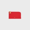 Long Zipped Card Holder in Grained Calfskin