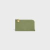 Long Zipped Card Holder in Grained Calfskin
