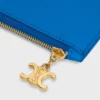 Long Zipped Card Holder in Grained Calfskin