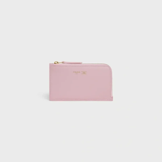 Long Zipped Card Holder in Supple Grained Calfskin