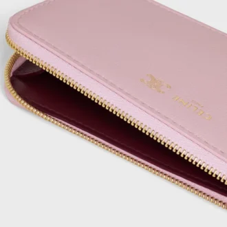 Long Zipped Card Holder in Supple Grained Calfskin Long Zipped Card Holder in Supple Grained Calfskin