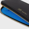 Long Zipped Card Holder in Supple Grained Calfskin