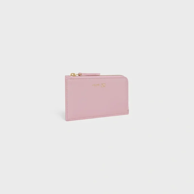 Long Zipped Card Holder in Supple Grained Calfskin