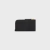 Long Zipped Card Holder in Supple Grained Calfskin