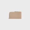 Long Zipped Card Holder in Supple Grained Calfskin
