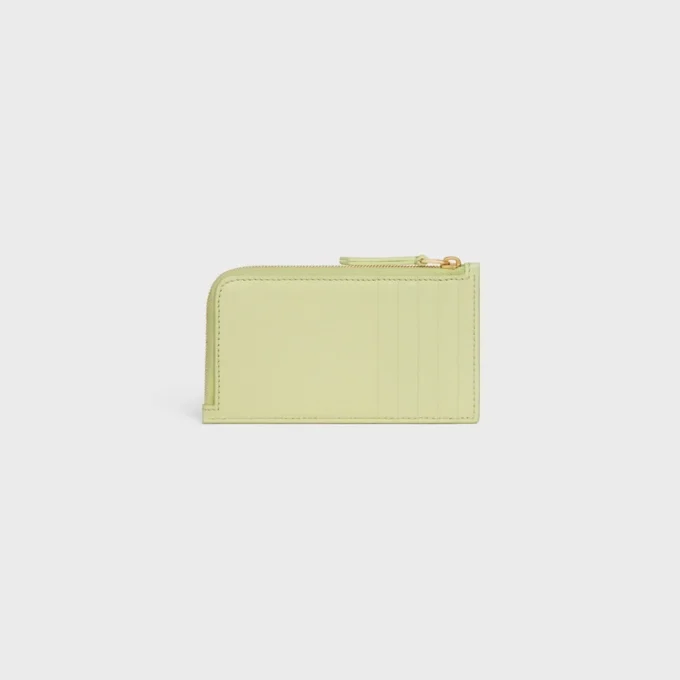Long Zipped Card Holder in Supple Grained Calfskin