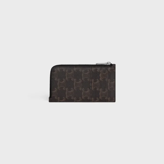 Long Zipped Card Holder in Triomphe Canvas Long Zipped Card Holder in Triomphe Canvas