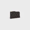 Long Zipped Card Holder in Triomphe Canvas and Calfskin