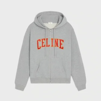 Loose Zip up Hoodie in Cotton Fleece