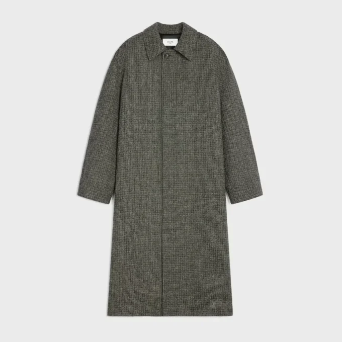Mac Coat in Checked Wool Tweed