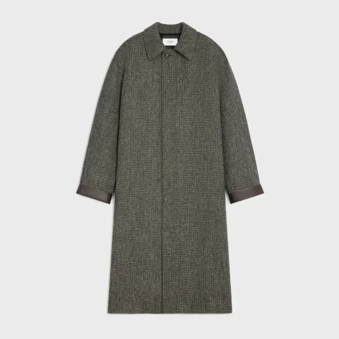 Mac Coat in Checked Wool Tweed