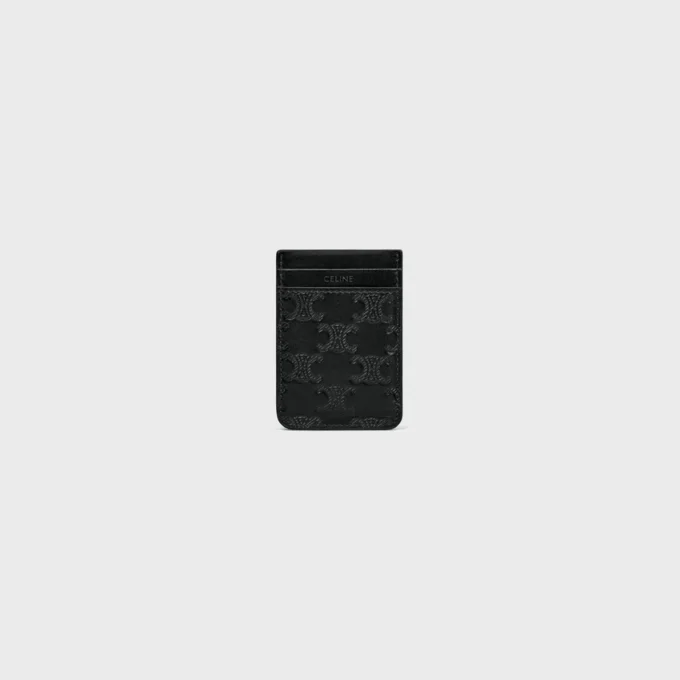 Magnet Card Holder in Calfskin with Triomphe Embossed Magnet Card Holder in Calfskin with Triomphe Embossed