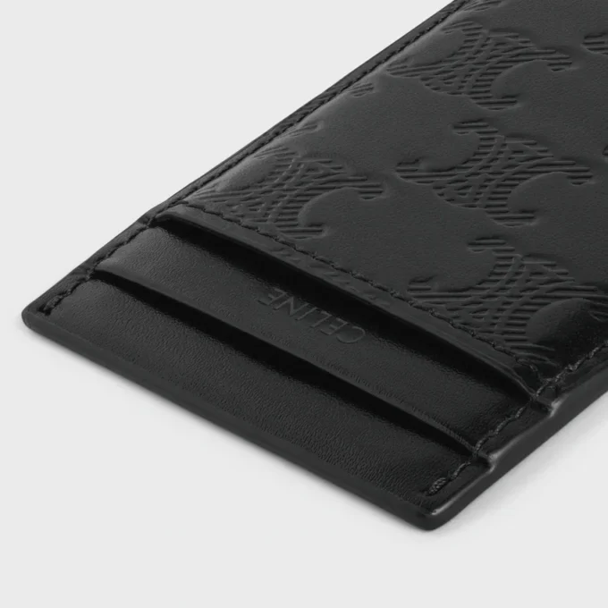 Magnet Card Holder in Calfskin with Triomphe Embossed Magnet Card Holder in Calfskin with Triomphe Embossed