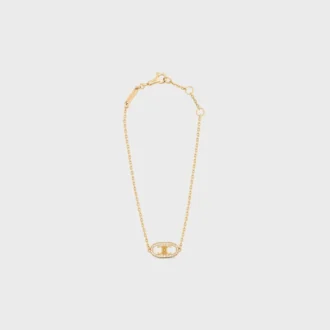 Maillon Triomphe Bracelet in Yellow Gold and Diamonds