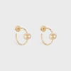 Maillon Triomphe Hoops in Yellow Gold and Diamonds Maillon Triomphe Hoops in Yellow Gold and Diamonds