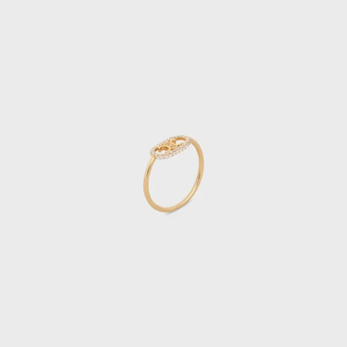 Maillon Triomphe Ring in Yellow Gold and Diamonds Maillon Triomphe Ring in Yellow Gold and Diamonds