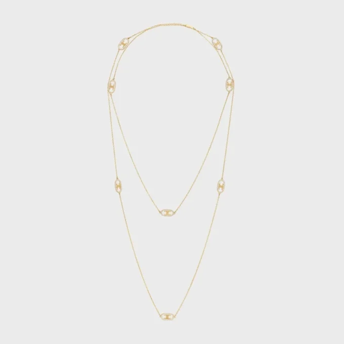 Maillon Triomphe Sautoir in Yellow Gold and Diamonds