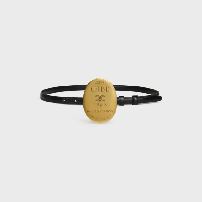 Maison Celine Belt 13Mm in Taurillon Leather