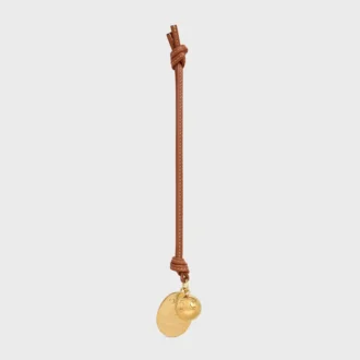 Maison Celine Medallion Charm in Smooth Lambskin and Metal Maison Celine Medallion Charm in Smooth Lambskin and Metal