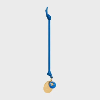 Maison Celine Medallion Charm in Smooth Lambskin and Metal Maison Celine Medallion Charm in Smooth Lambskin and Metal