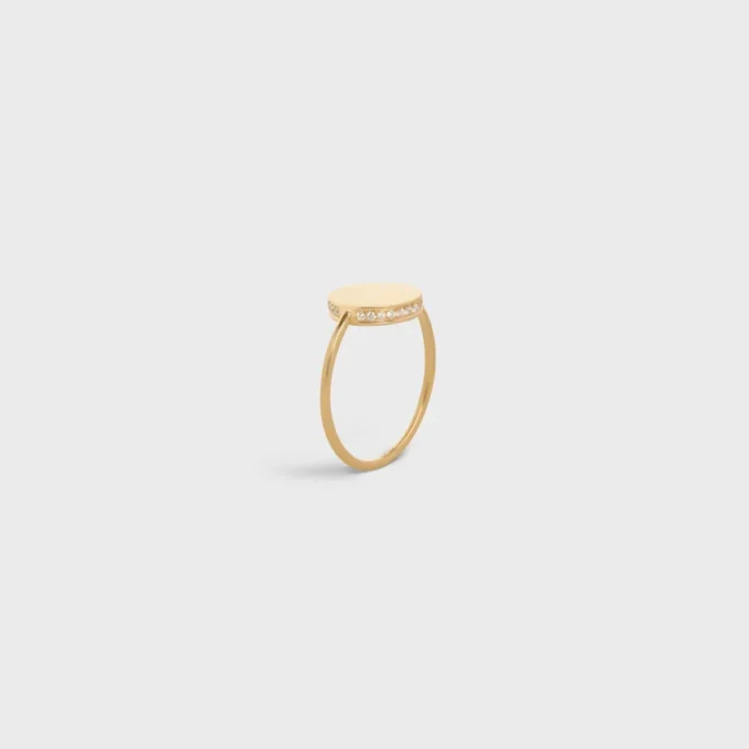 Medaille Celine Ring in Yellow Gold and Diamonds Medaille Celine Ring in Yellow Gold and Diamonds