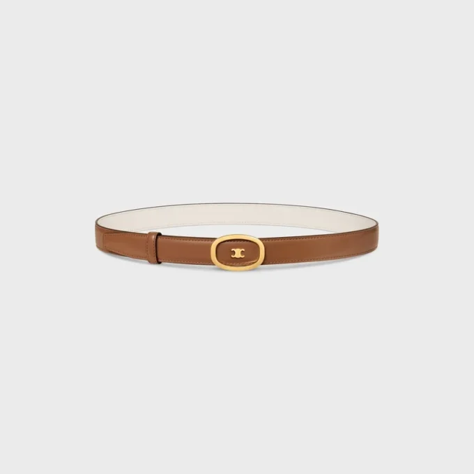 Medium 25Mm Reversible Celine Alix Belt  in Taurillon