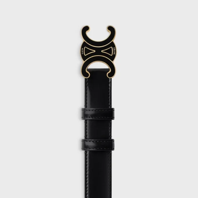 Medium 25Mm Triomphe Belt in Taurillon Leather