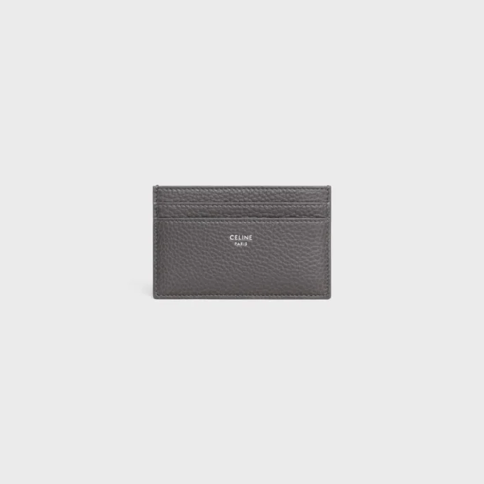 Medium Card Holder in Grained Calfskin
