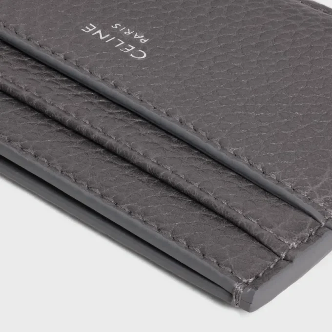 Medium Card Holder in Grained Calfskin