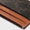 Medium Card Holder in Triomphe Canvas and Calfskin