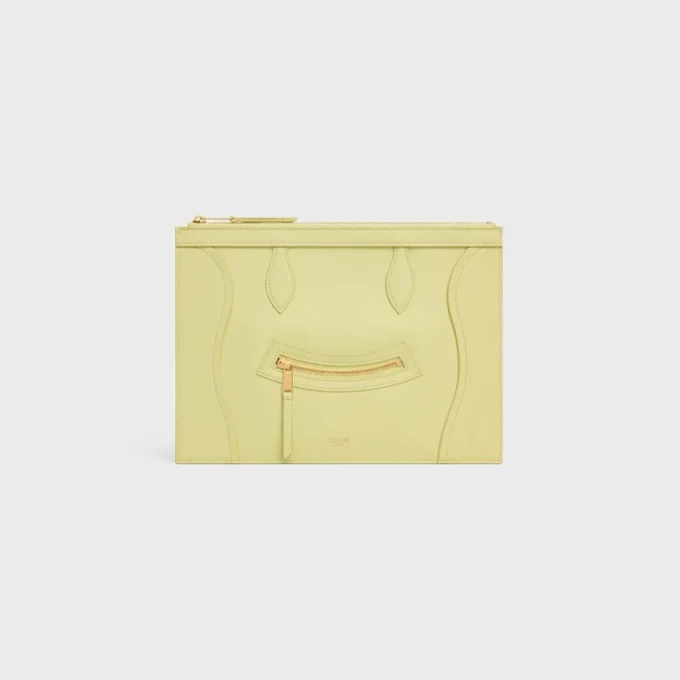 Medium Pouch in Glossy Calfskin
