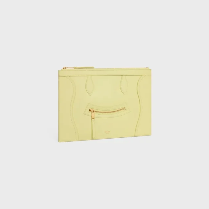 Medium Pouch in Glossy Calfskin