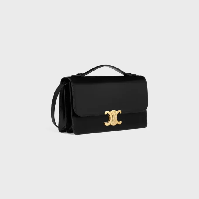 Medium Triomphe Folio in Shiny Calfskin
