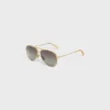 Metal Frame 01 Sunglasses in Metal with Polarized Lenses