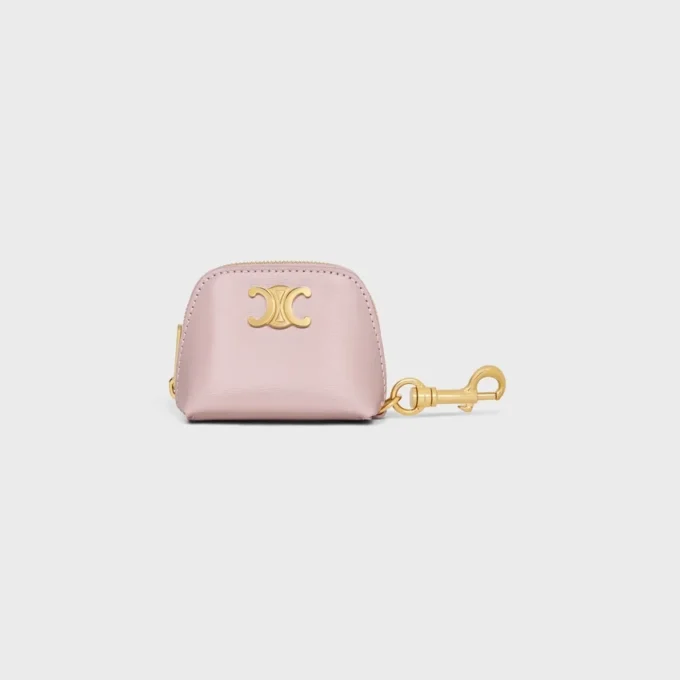 Micro Triomphe Charm in Shiny Calfskin Micro Triomphe Charm in Shiny Calfskin