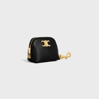 Micro Triomphe Charm in Shiny Calfskin Micro Triomphe Charm in Shiny Calfskin