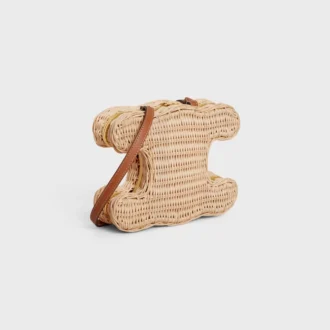 Minaudiare Triomphe in Wicker and Natural Calfskin Minaudiare Triomphe in Wicker and Natural Calfskin
