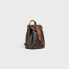 Mini Backpack Folco in Triomphe Canvas and Calfskin Mini Backpack Folco in Triomphe Canvas and Calfskin