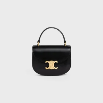 Mini Besace Clea in Shiny Calfskin Mini Besace Clea in Shiny Calfskin