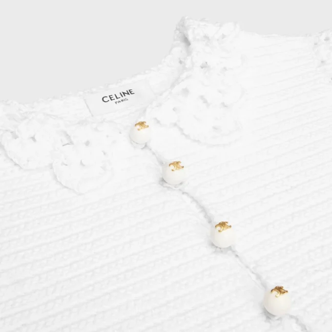 Mini Dress in Cotton Crochet