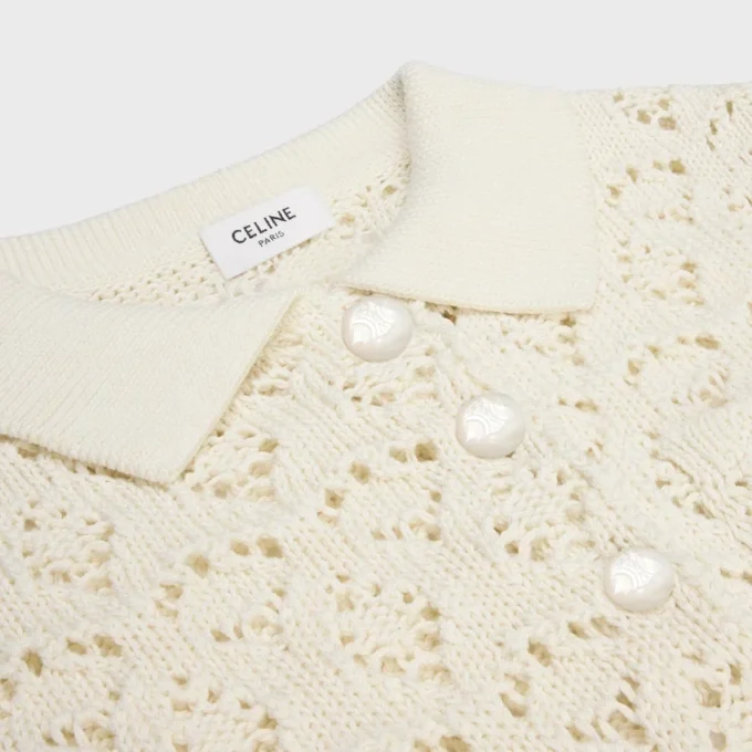 Mini Dress in Cotton Pointelle