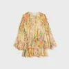 Mini Pleated Dress in Silk Georgette Mini Pleated Dress in Silk Georgette