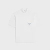 Mock Neck T-Shirt in Cotton Jersey
