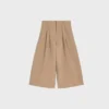 Montauk Cropped Trousers in Cotton and Wool Gabardine