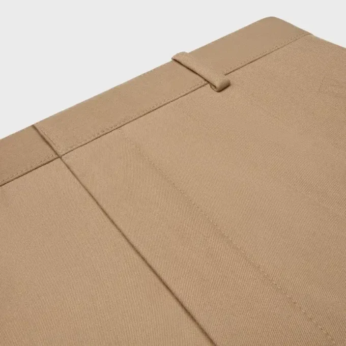 Montauk Cropped Trousers in Cotton and Wool Gabardine