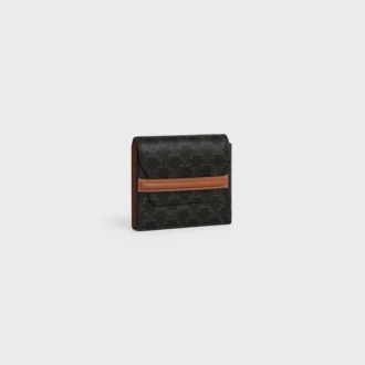 Origami Card Holder in Triomphe Canvas and Lambskin